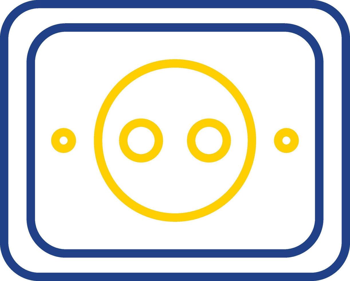 Socket Line Two Colour Icon Design vector