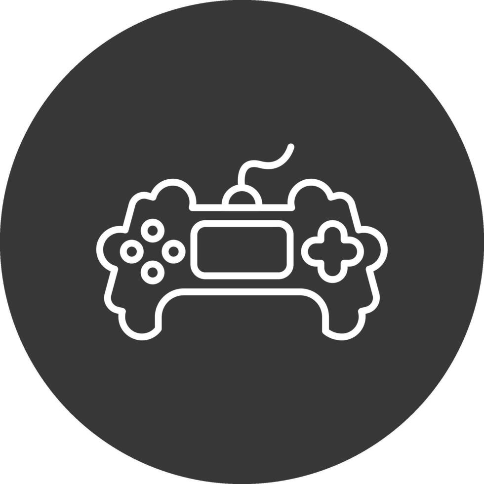 Game Line Inverted Icon Design vector