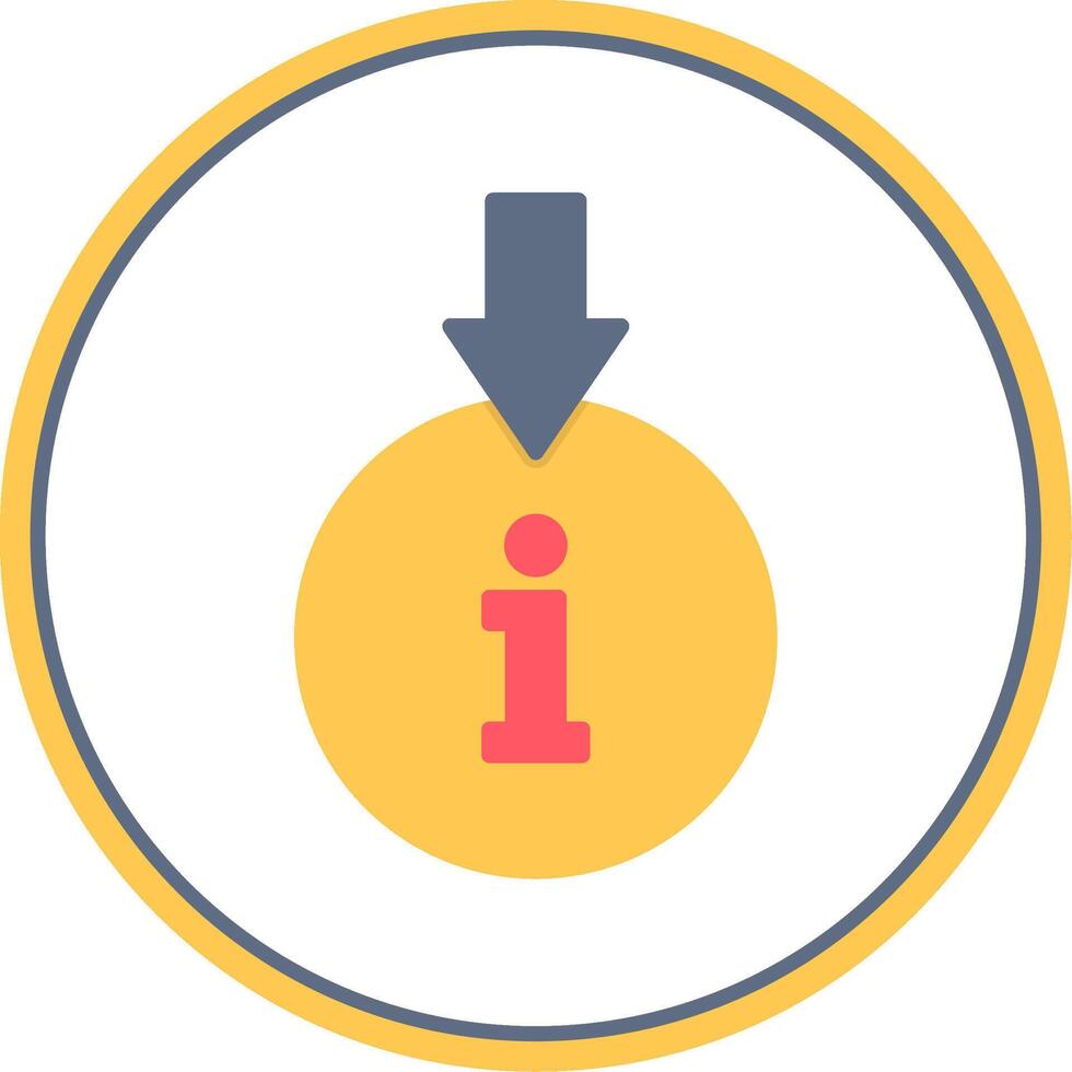 Information Download Flat Circle Icon vector