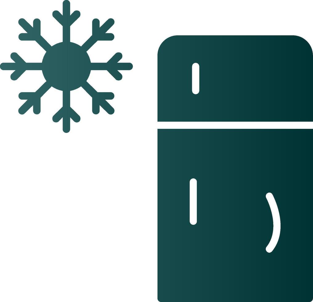 Refrigerator Glyph Gradient Icon vector