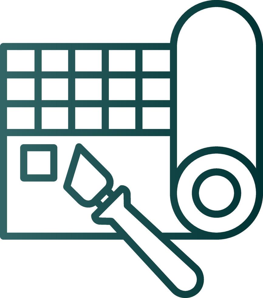 Cutting Mat Line Gradient Icon vector