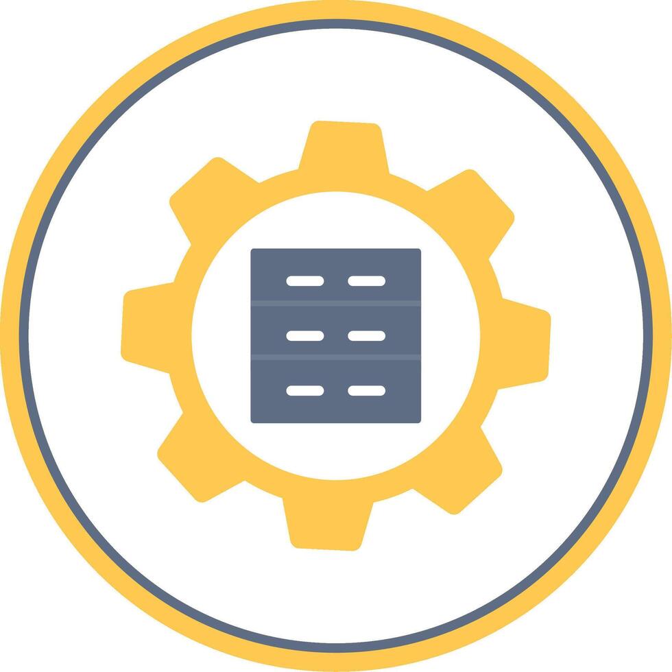 Database Management Flat Circle Icon vector