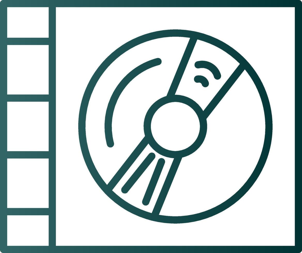 Compact Disc Line Gradient Icon vector