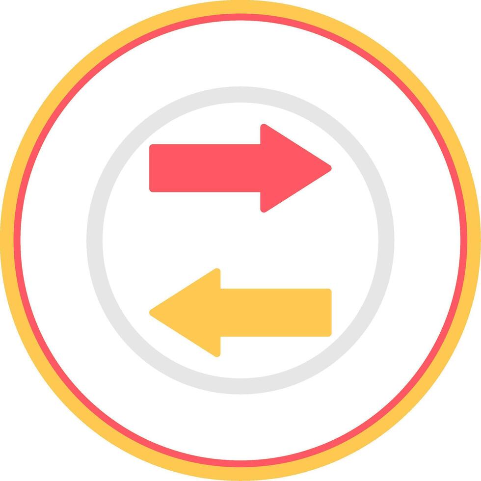 Database Transfer Flat Circle Icon vector