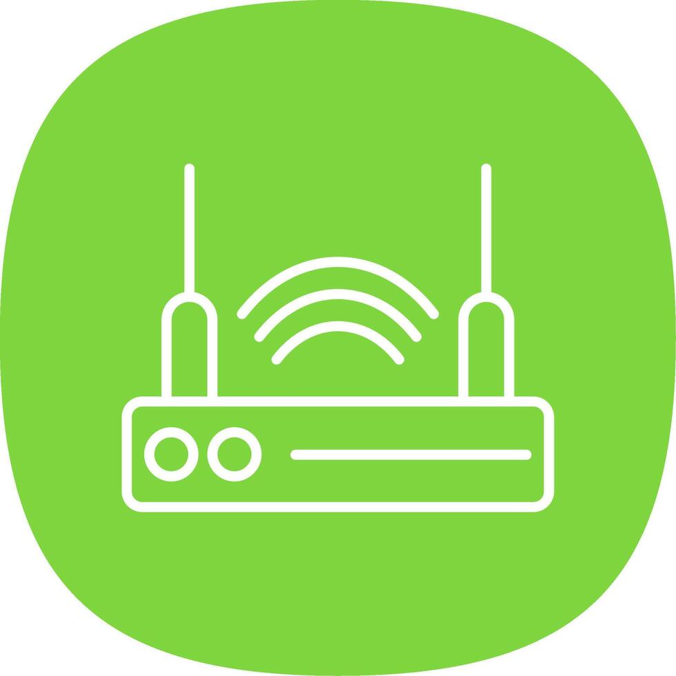 Router Device Line Curve Icon Design vector