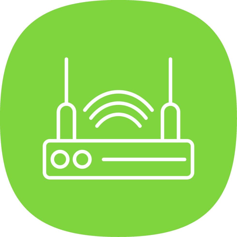 Router Device Line Curve Icon Design vector