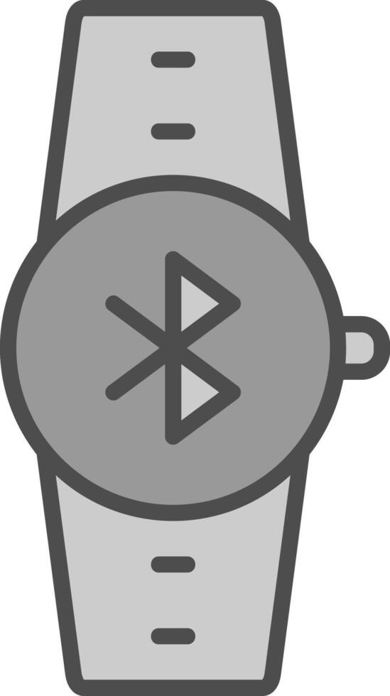 Bluetooth Line Filled Greyscale Icon Design vector