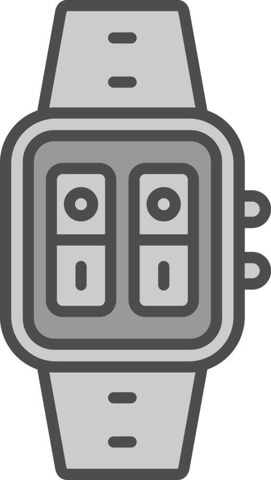 interruptores línea lleno escala de grises icono diseño vector