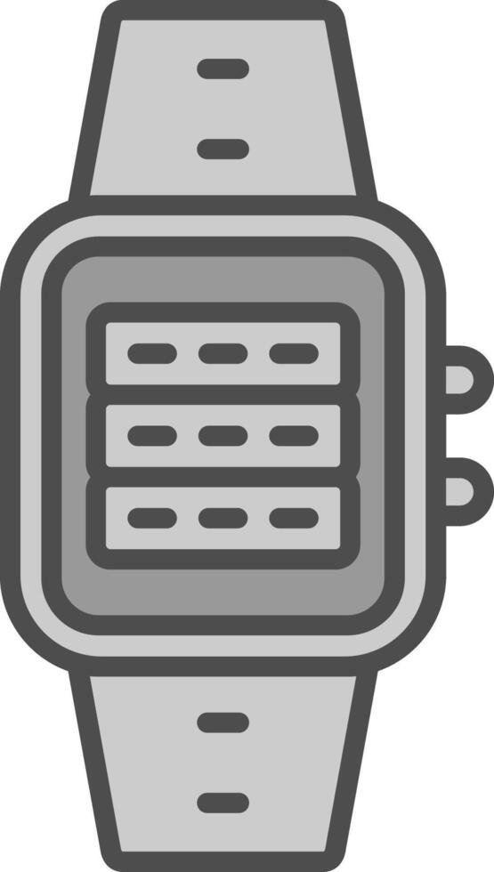 Server Line Filled Greyscale Icon Design vector