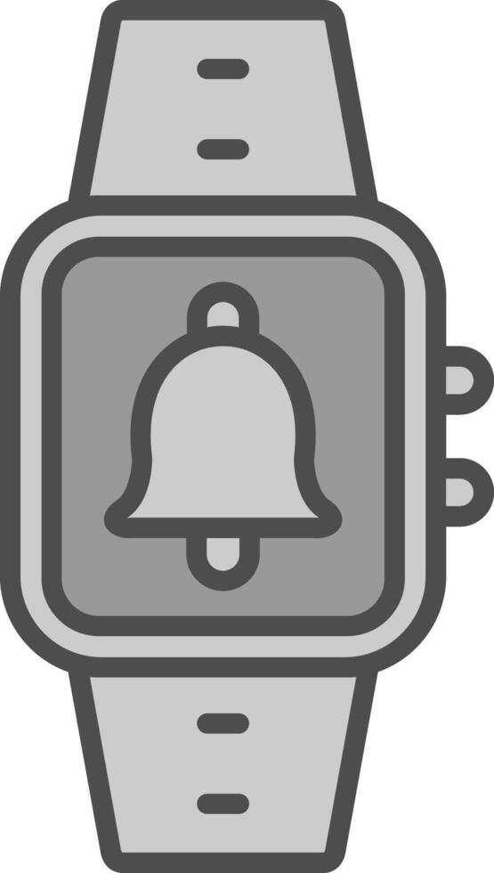 Notification Line Filled Greyscale Icon Design vector