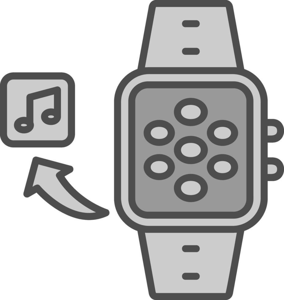 Apps Line Filled Greyscale Icon Design vector
