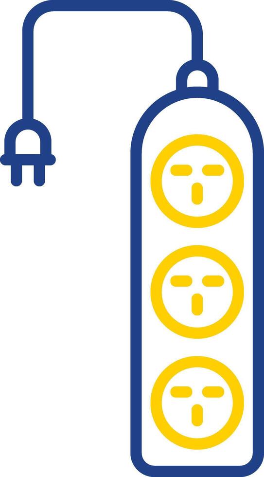 Extension Cable Line Two Colour Icon Design vector
