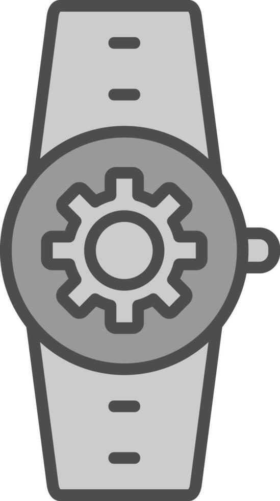 Settings Line Filled Greyscale Icon Design vector