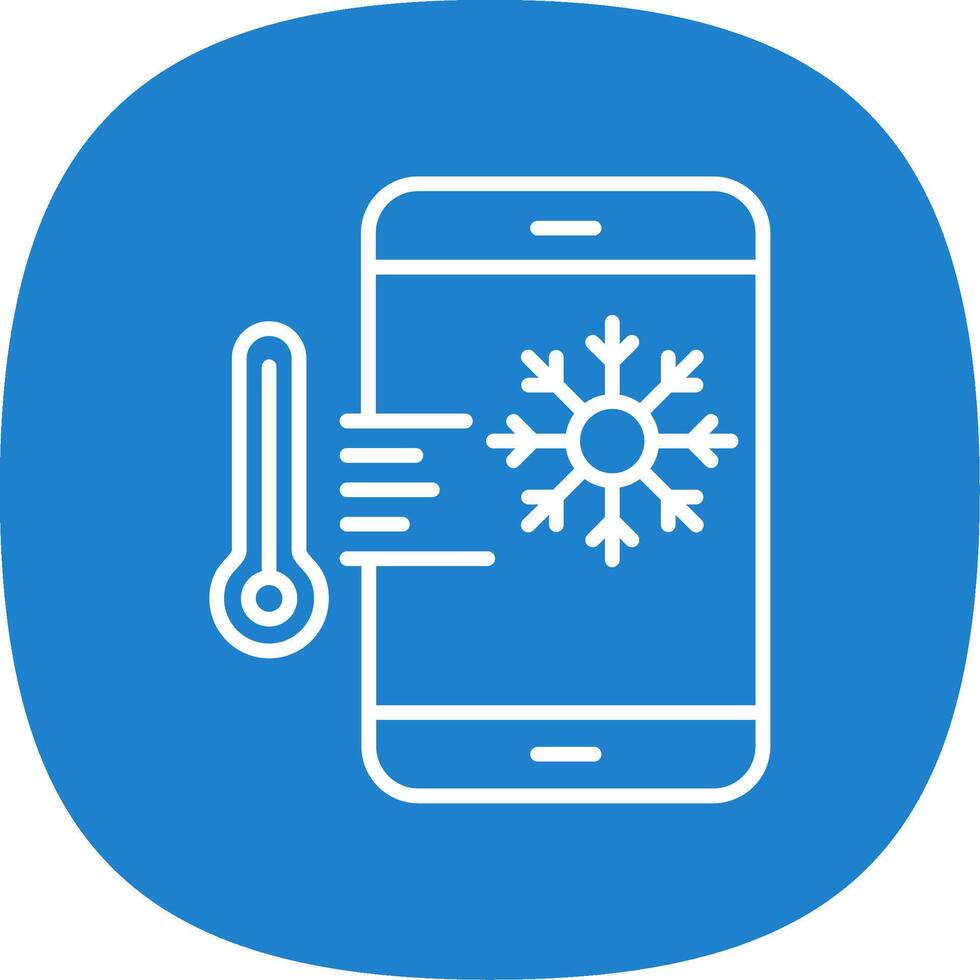 Thermostat Line Curve Icon Design vector