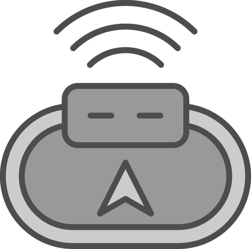 Gps Line Filled Greyscale Icon Design vector