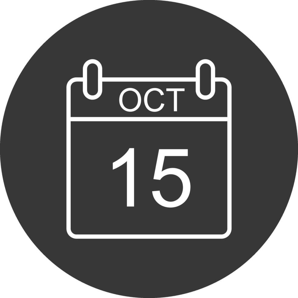 octubre línea invertido icono diseño vector