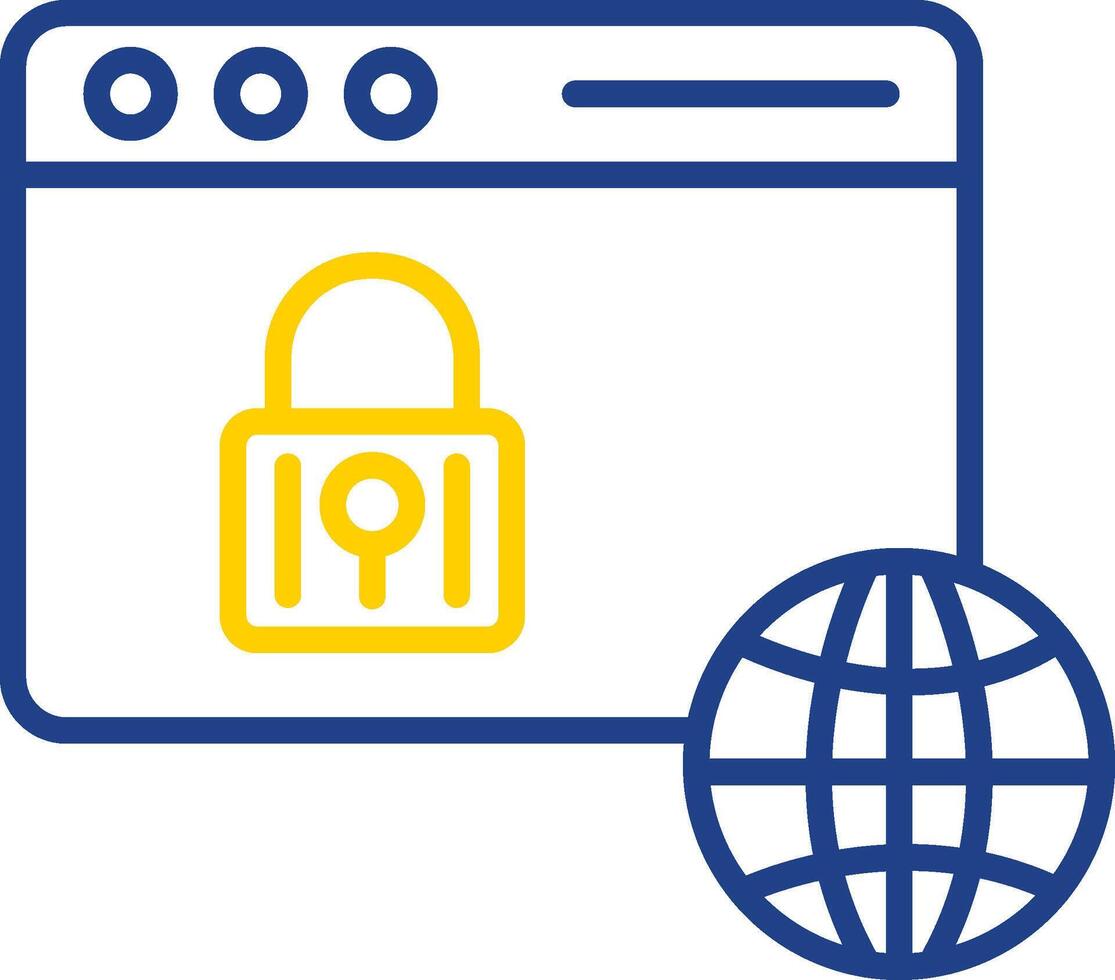 Web Security Line Two Colour Icon Design vector