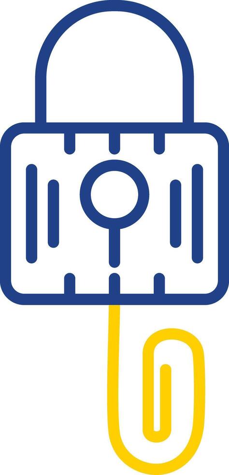 Picklock Line Two Colour Icon Design vector