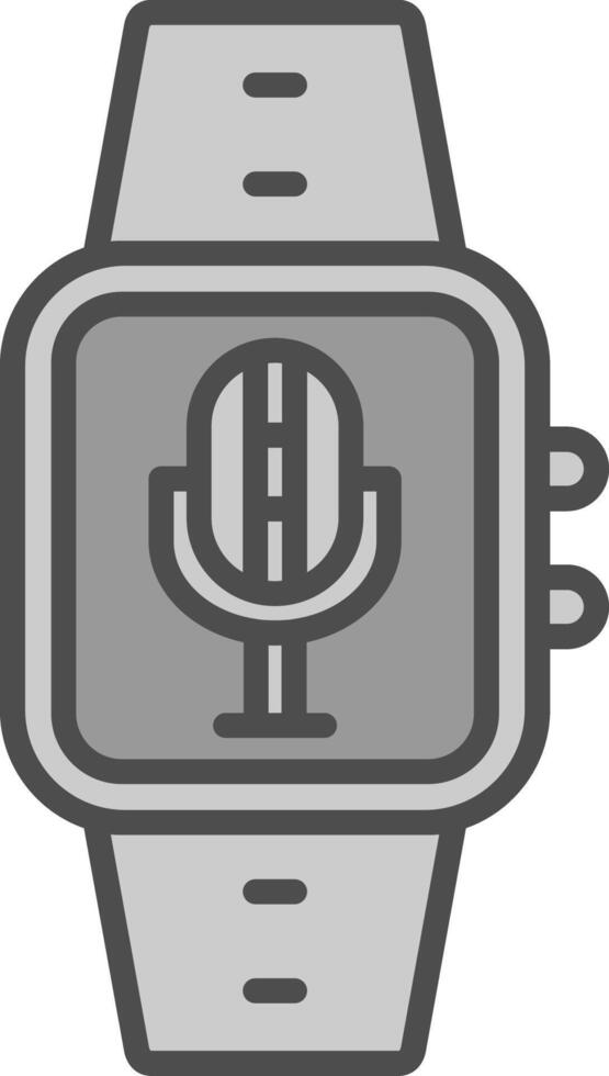 Microphone Line Filled Greyscale Icon Design vector