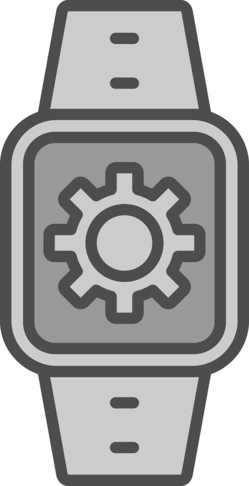 Settings Line Filled Greyscale Icon Design vector