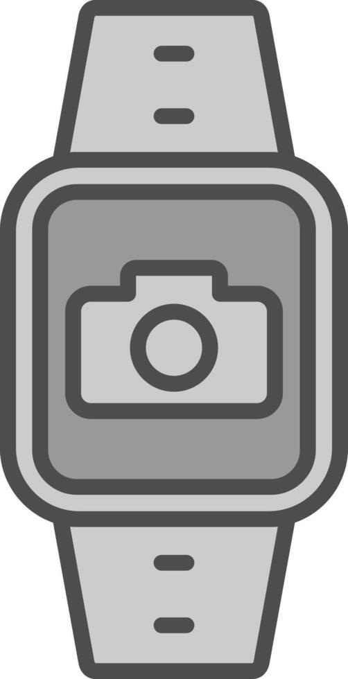 Camera Line Filled Greyscale Icon Design vector