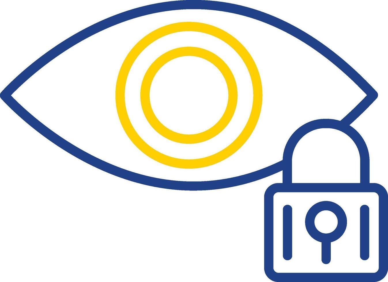 Retinal Scan Line Two Colour Icon Design vector