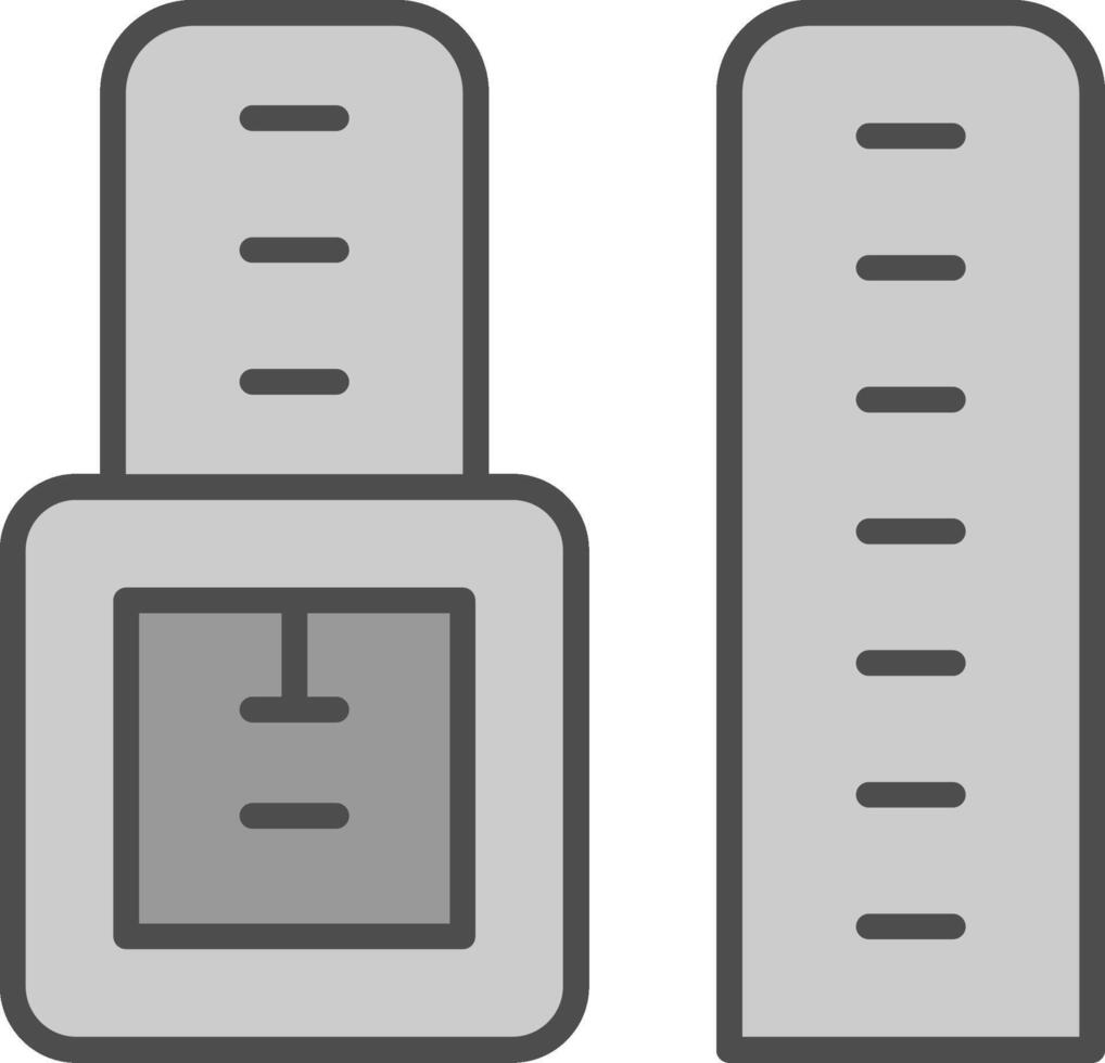 Watch Strap Line Filled Greyscale Icon Design vector