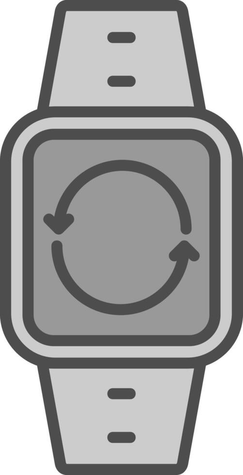 Synchronization Line Filled Greyscale Icon Design vector