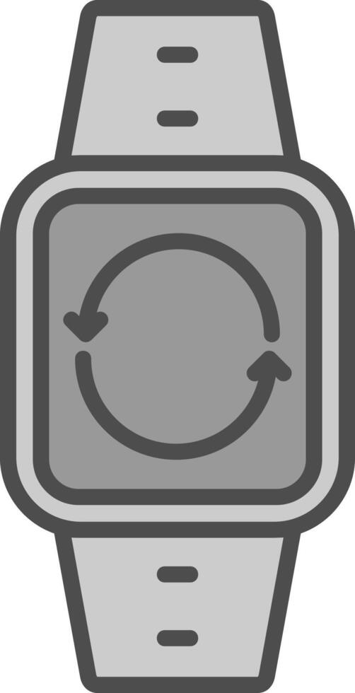 Synchronization Line Filled Greyscale Icon Design vector