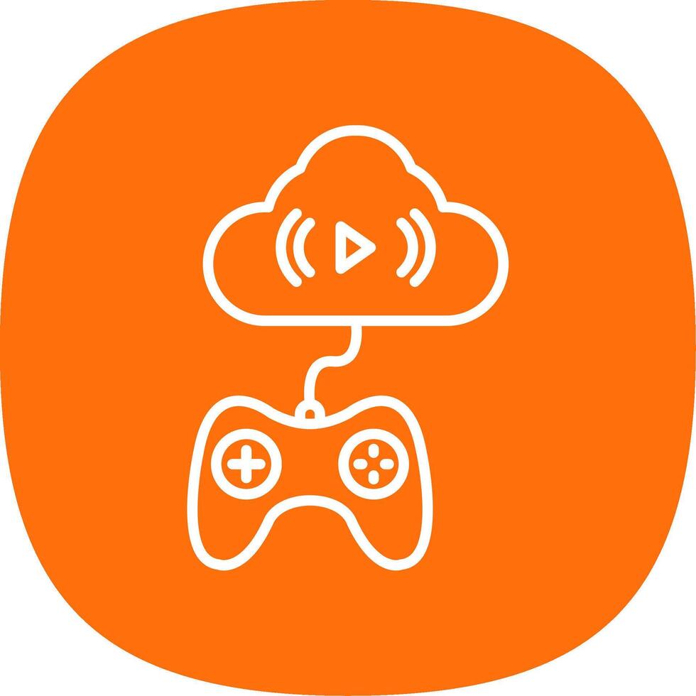 Cloud Line Curve Icon Design vector