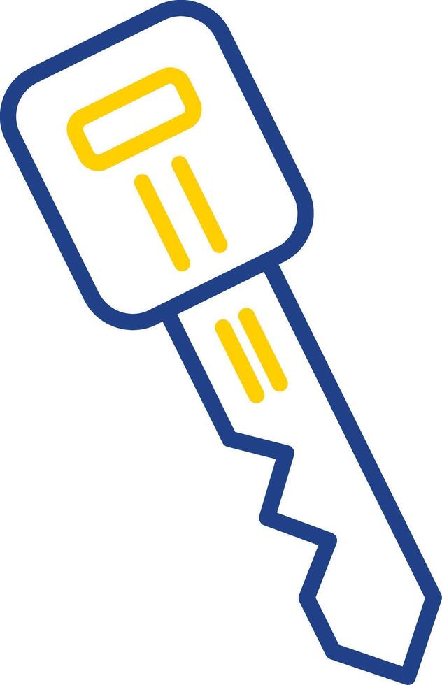 Car Key Line Two Colour Icon Design vector
