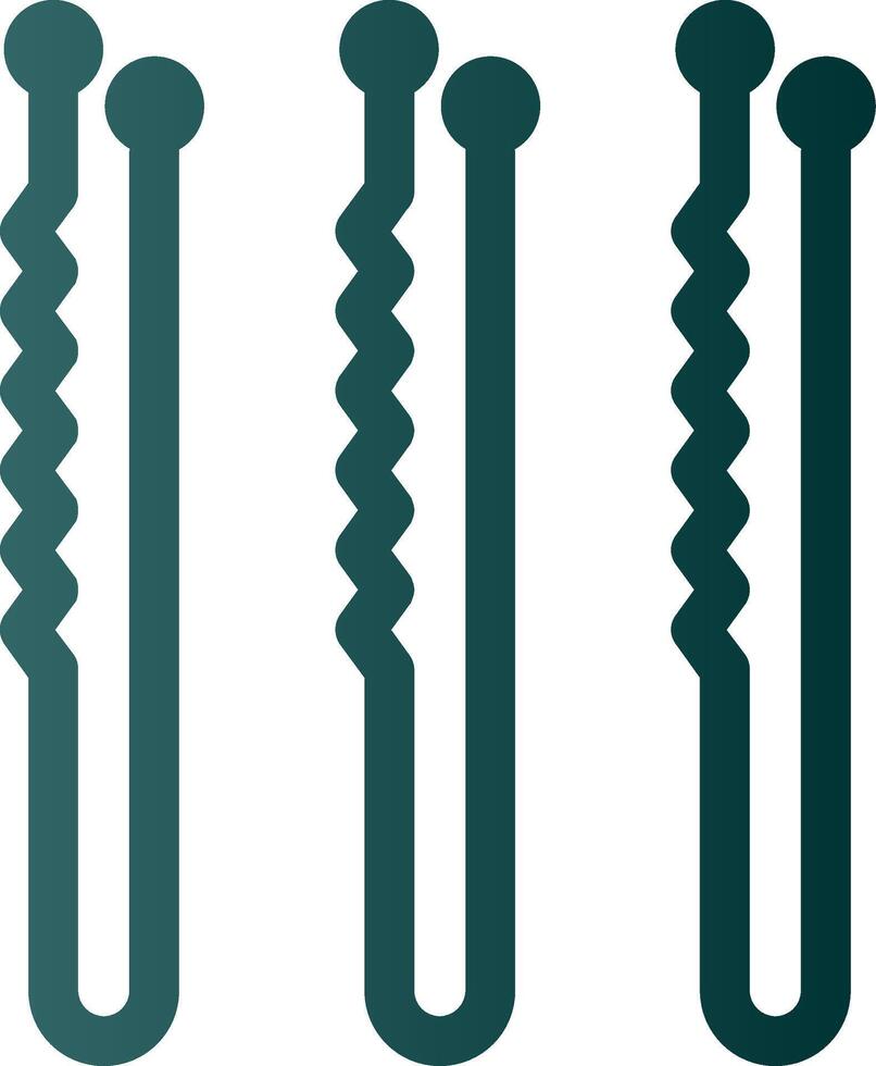 Bobby Pin Glyph Gradient Icon vector