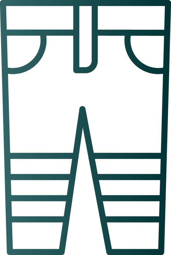 Jeans Line Gradient Icon vector