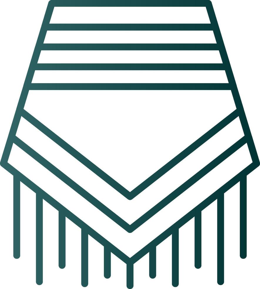 Poncho Line Gradient Icon vector