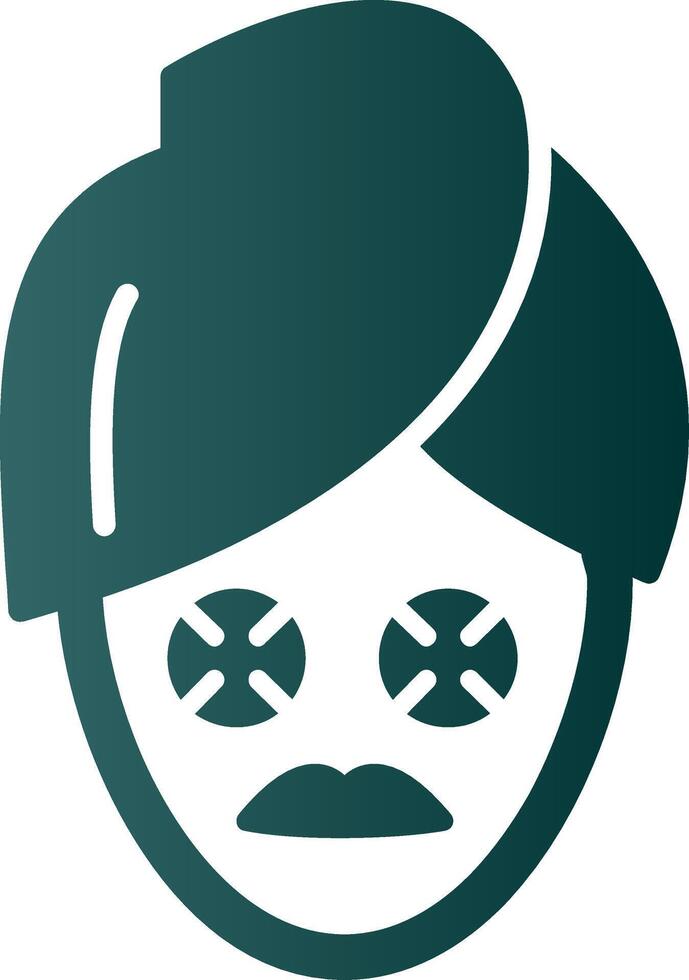 Face Mask Glyph Gradient Icon vector