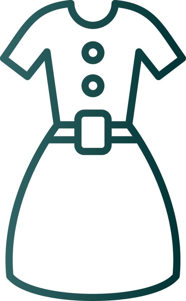 Dress Line Gradient Icon vector