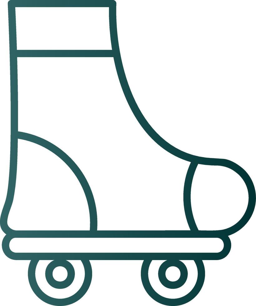 Roller Skate Line Gradient Icon vector