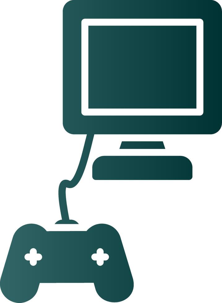 Monitor Glyph Gradient Icon vector