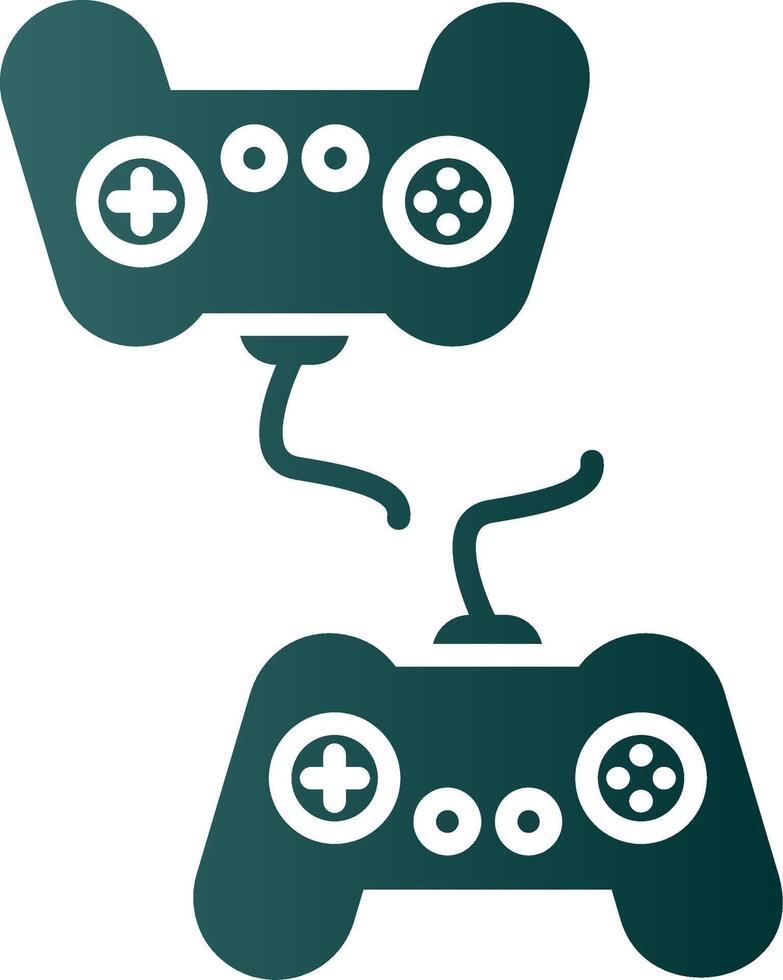 Player Versus Player Glyph Gradient Icon vector