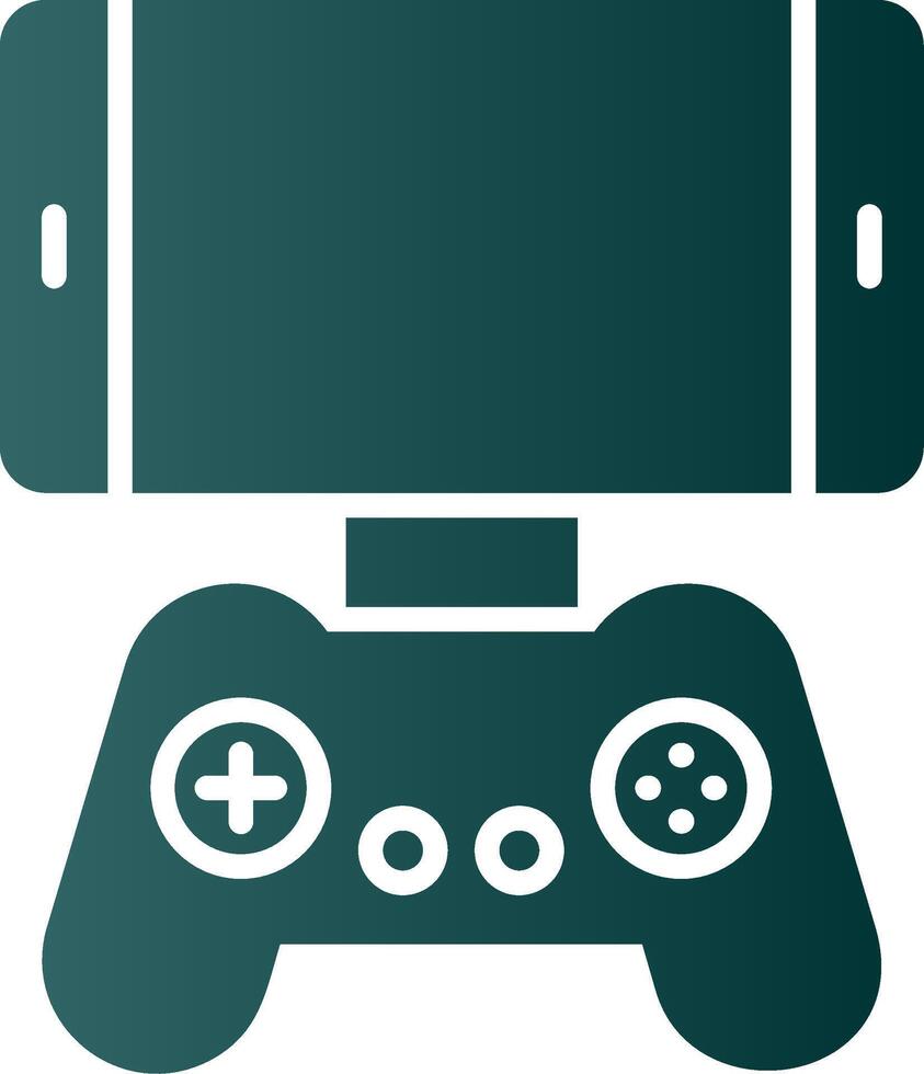 Mobile Game Glyph Gradient Icon vector