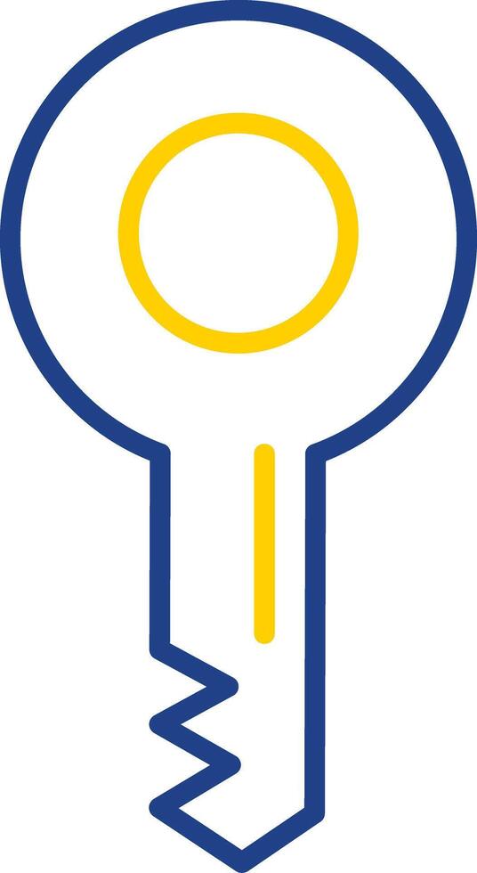 Key Line Two Colour Icon Design vector