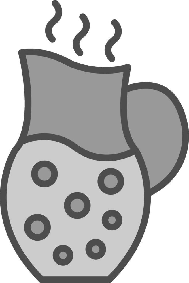 Jug Line Filled Greyscale Icon Design vector