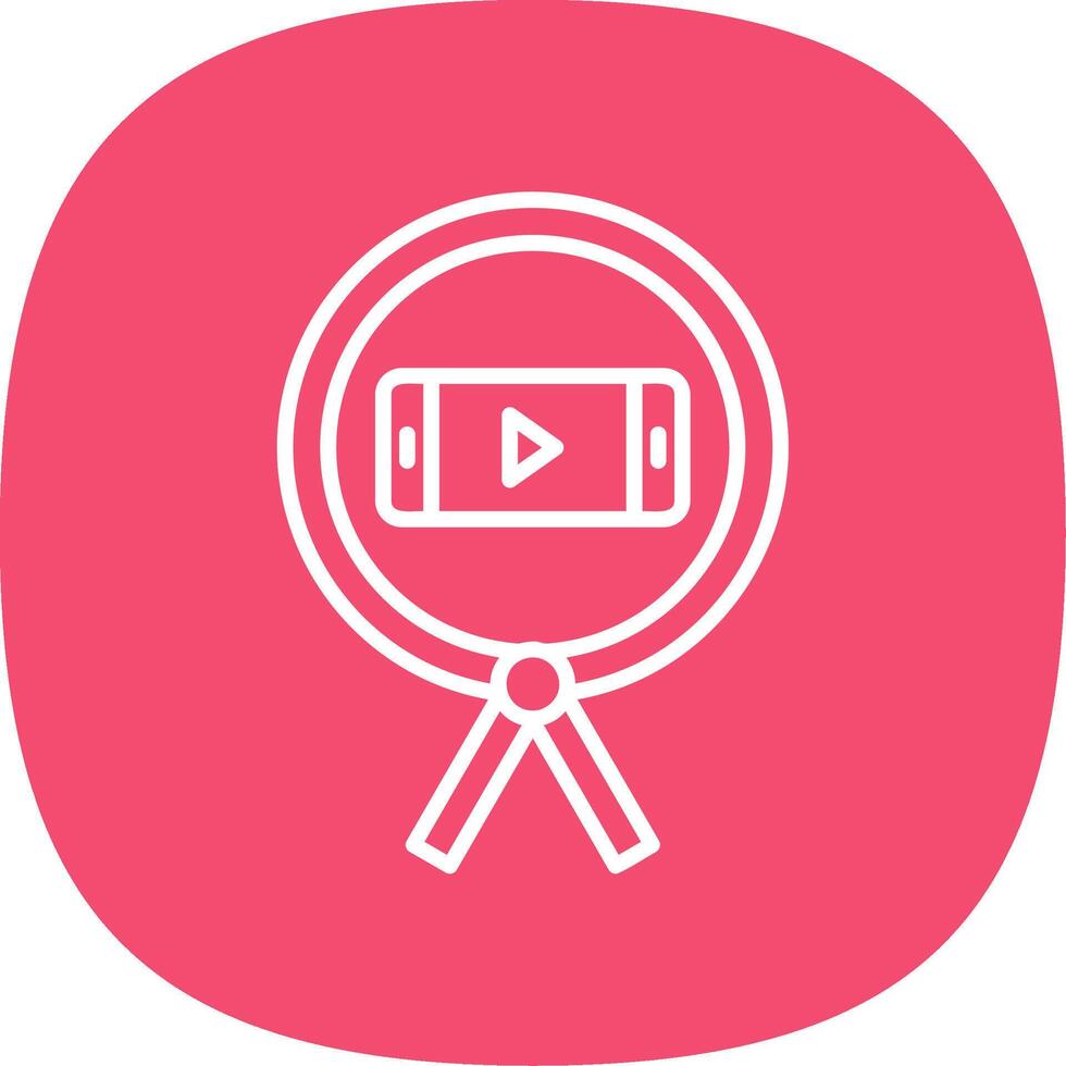 Phone Line Curve Icon Design vector