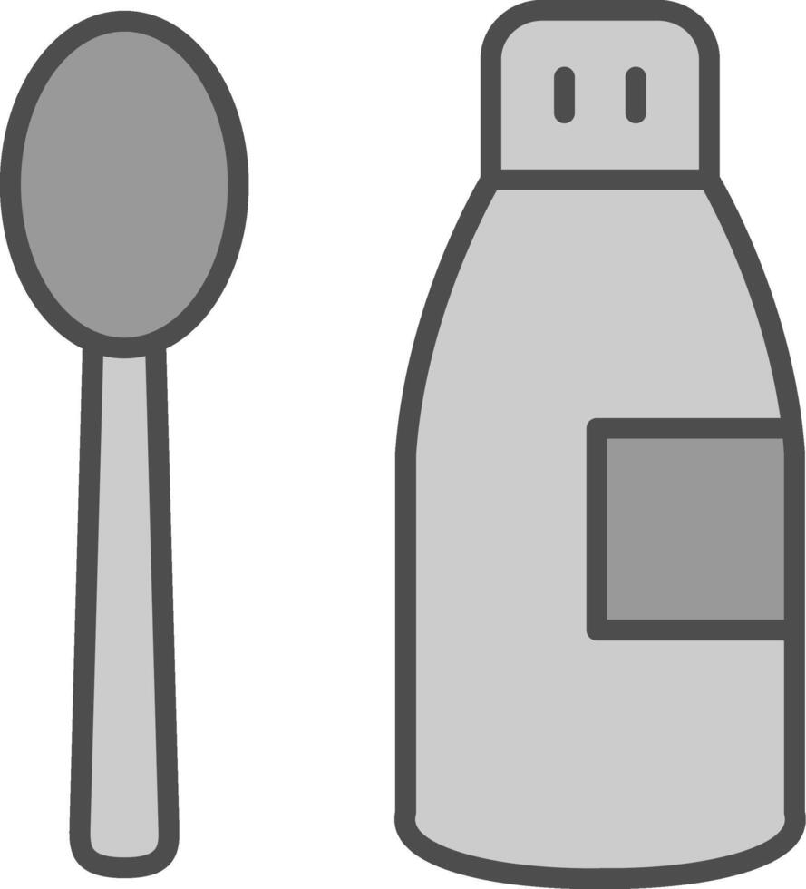 Coffee Syrup Line Filled Greyscale Icon Design vector