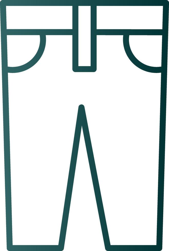 Jeans Line Gradient Icon vector