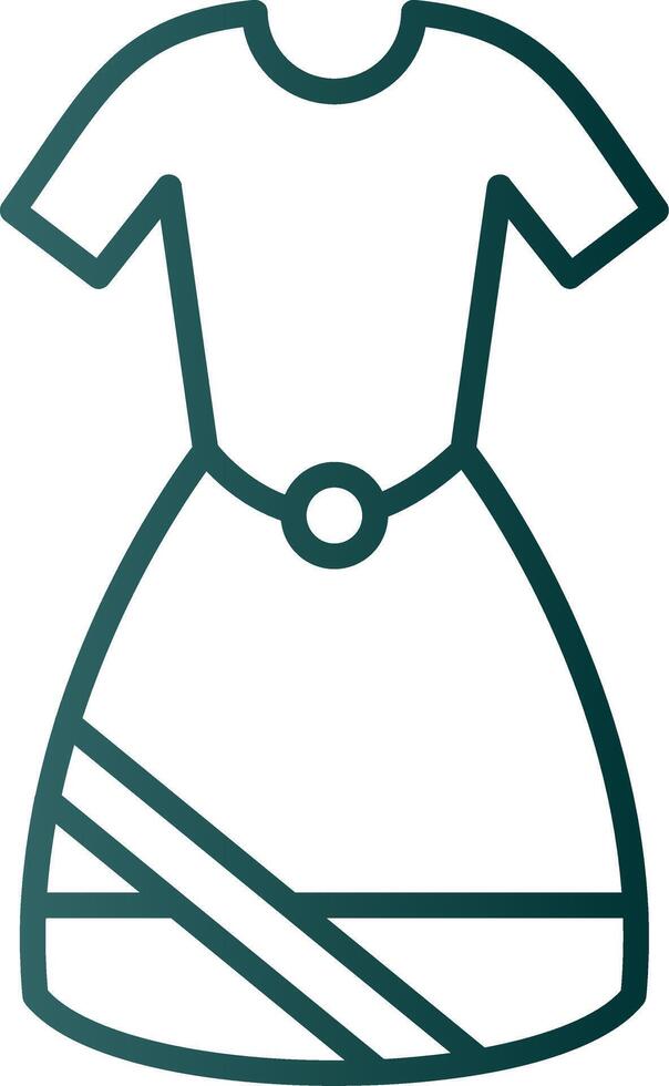 Dress Line Gradient Icon vector