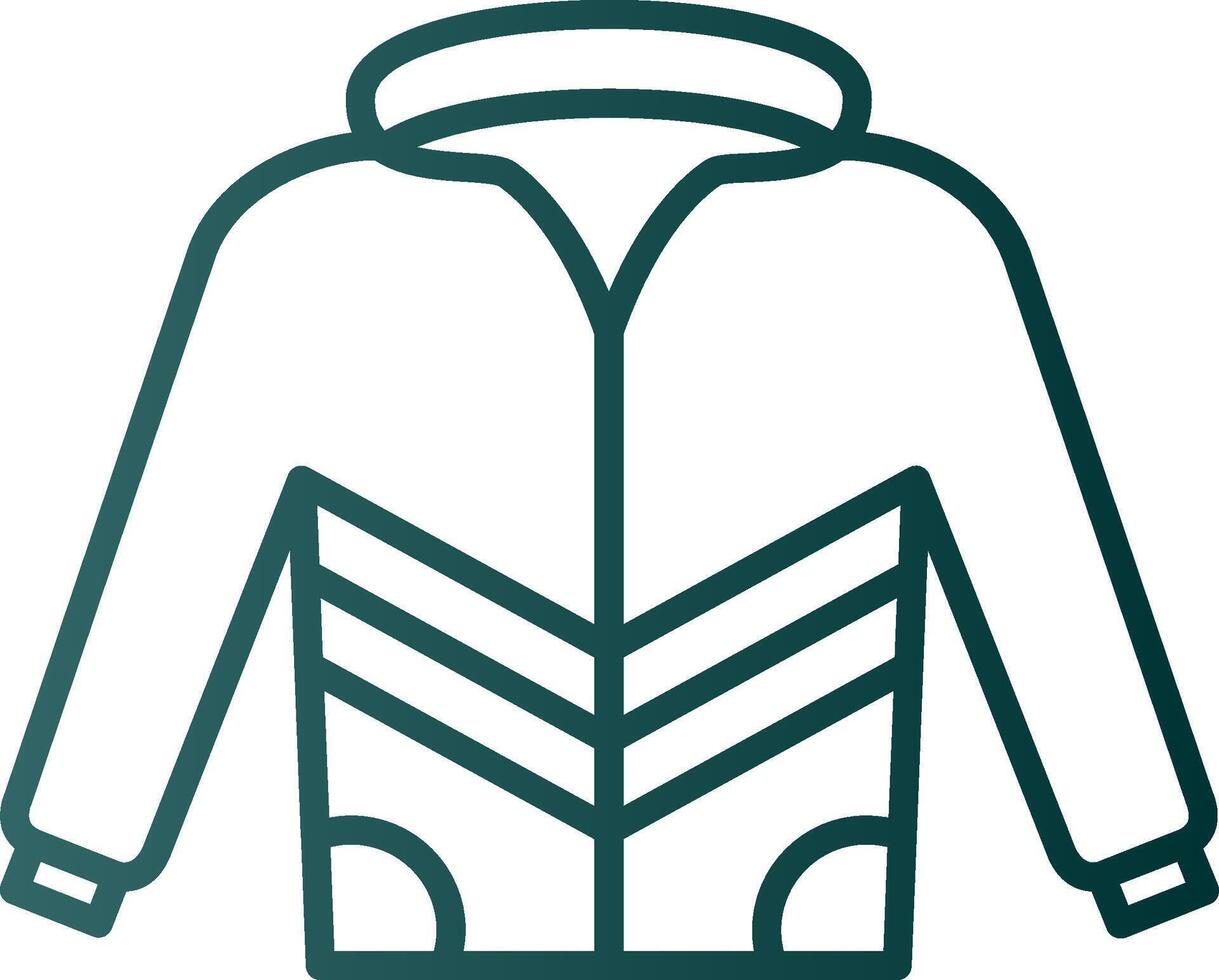 Coat Line Gradient Icon vector