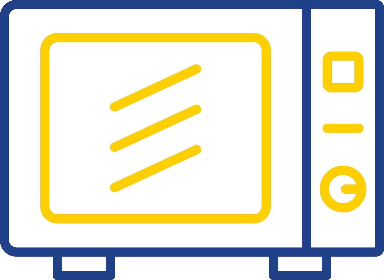 Microwave Line Two Colour Icon Design vector