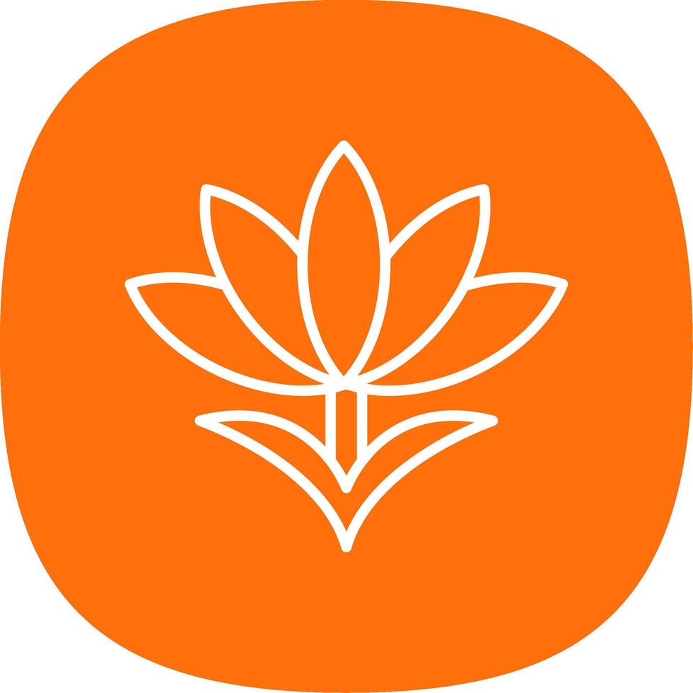 Saffron Line Curve Icon Design vector