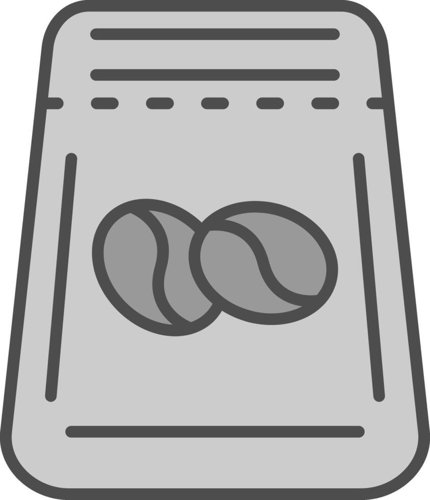 Beans Bag Line Filled Greyscale Icon Design vector
